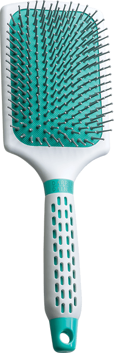 Dapper and Dainty Health & Beauty Dapper and Dainty - Brosse Paddle Thermique Carrée Blanc & Bleu Vert
