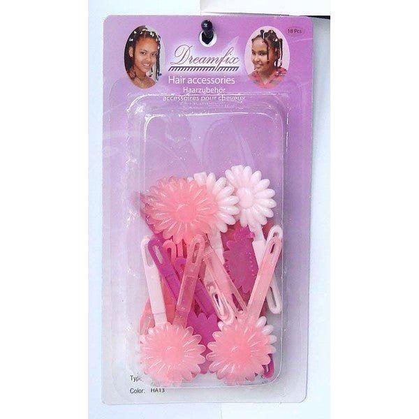 Dreamfix Health & Beauty #Ha13 Pink Tone Dreamfix Kids Hair Accessories 18Pcs