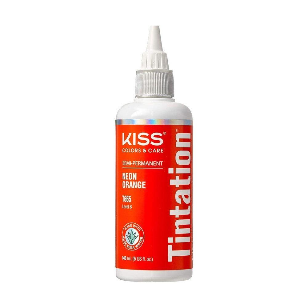 Kiss Health & Beauty Kiss Tintation Neon Orange Kiss Semi-Permanent Hair Color Tintation 148ml