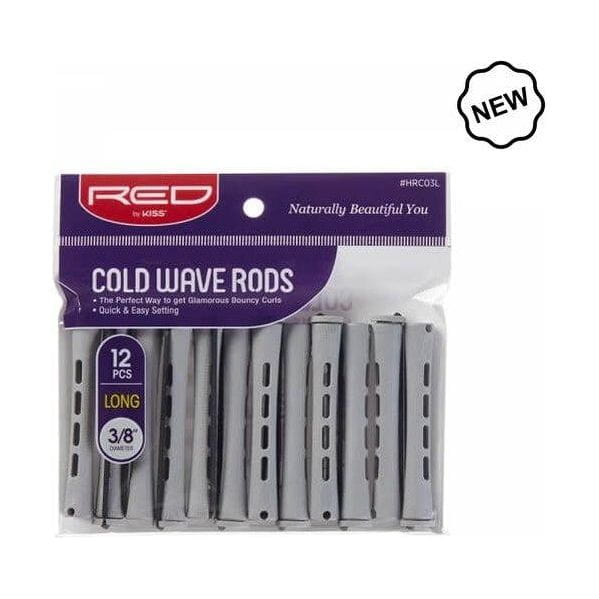 Red by Kiss Health & Beauty RED Cold Wave Rods Long 3/8" 12pc Gray Red By kiss Cold Wave Rods Long 1/4" 12pc