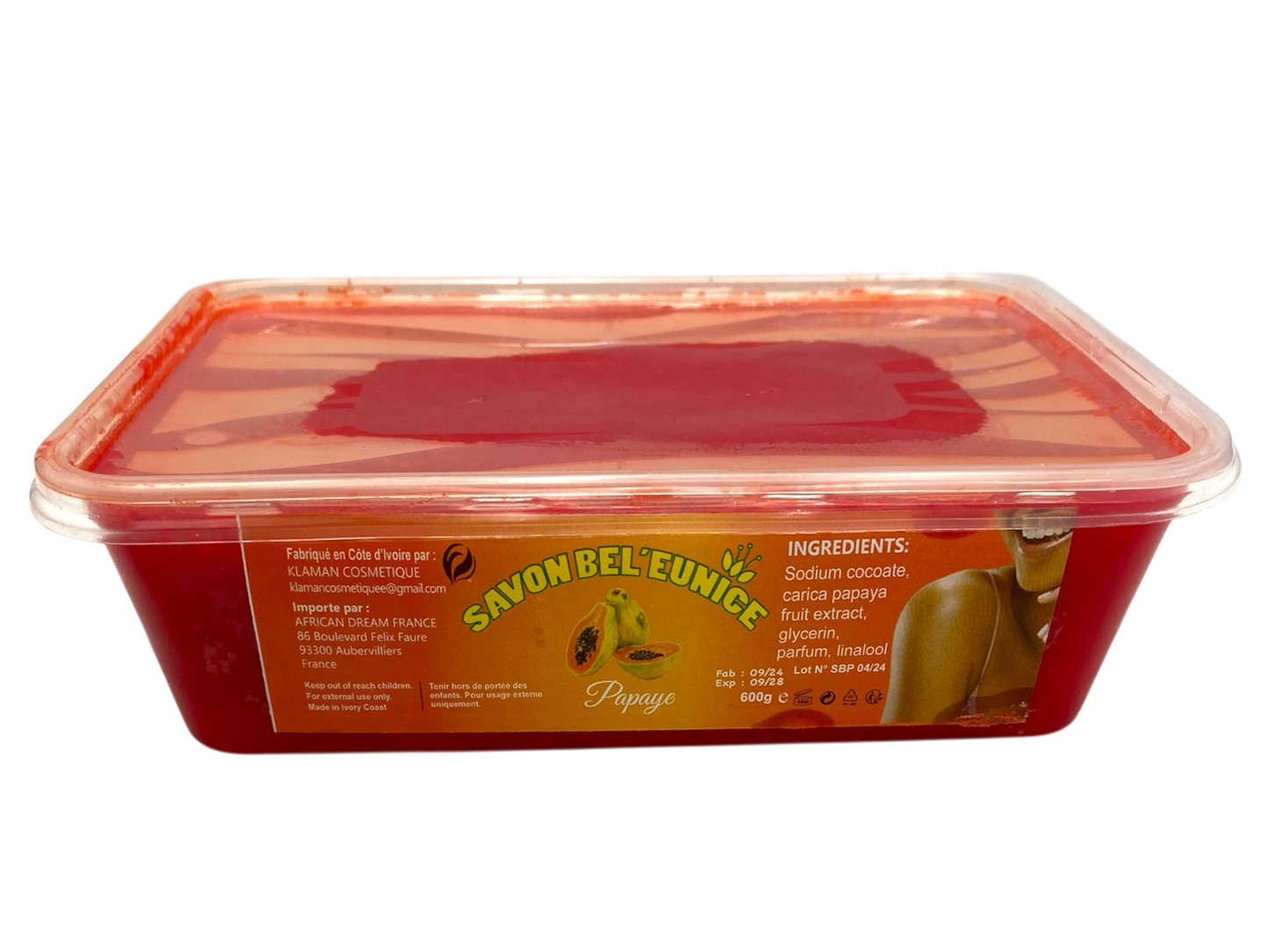 SAVON BEL'EUNICE Health & Beauty Papaye Savon bel'Eunice carotte / Papaye 600g