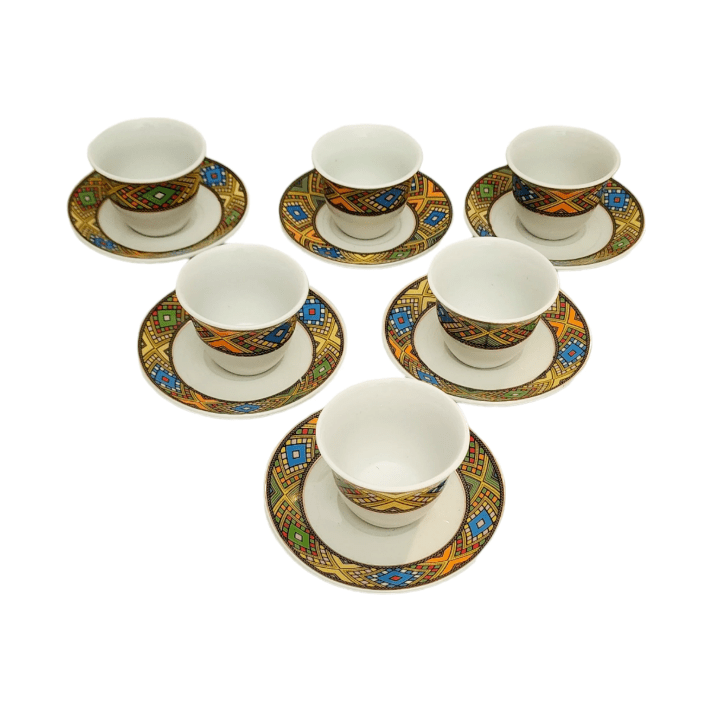 Shewhat Health & Beauty Coffee cups and coasters set of 6+6