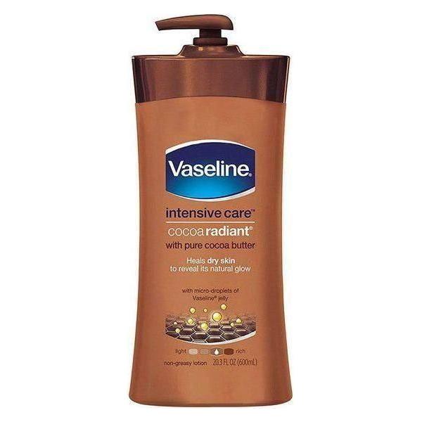 Vaseline Health & Beauty #600ml Vaseline Intensive Care Cocoa Radiant with Pure Cocoa Butter 200/295/600ml