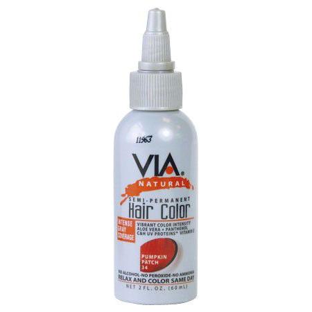 Via Natural Health & Beauty Via Hair Color Pumpkin Patch 34 60ml/2oz Via Natural Semi-Permanent Hair Color 60ml
