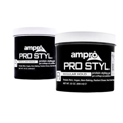 ampro Health & Beauty ampro - Pro Styl Protéines Gel coiffant Fixation Régulière 15oz /32oz