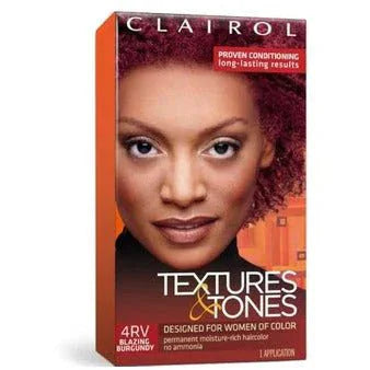 Clairol Health & Beauty Blazing Burgundy 4RV Clairol Textures and Tones Permanent Moisture-Rich Hair Color
