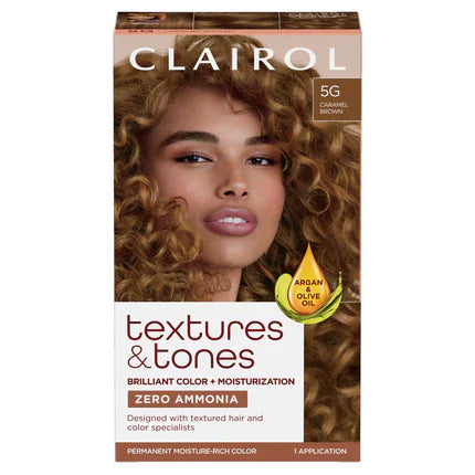 Clairol Health & Beauty Carmel brown Clairol - Textures et Tons Coloration Permanente Hydratante