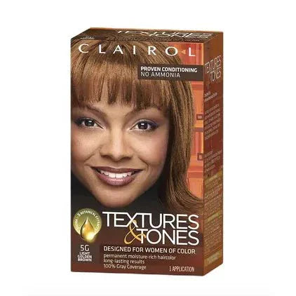 Clairol Health & Beauty Light Golden Brown 5G Clairol Textures and Tones Permanent Moisture-Rich Hair Color