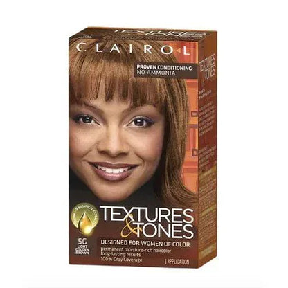 Clairol Health & Beauty Light Golden Brown 5G Clairol Textures and Tones Permanent Moisture-Rich Hair Color
