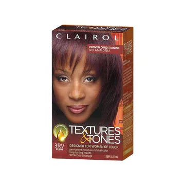 Clairol Health & Beauty Plum 3RV Clairol Textures and Tones Permanent Moisture-Rich Hair Color