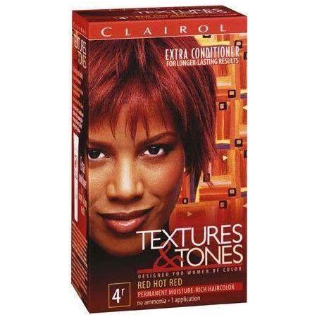 Clairol Health & Beauty Red Hot Red 4 Clairol Textures and Tones Permanent Moisture-Rich Hair Color