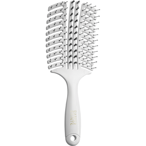 Dapper and Dainty Health & Beauty Dapper and Dainty - Brosse de ventilation incurvée à picots en nylon blanc et poils de sanglier