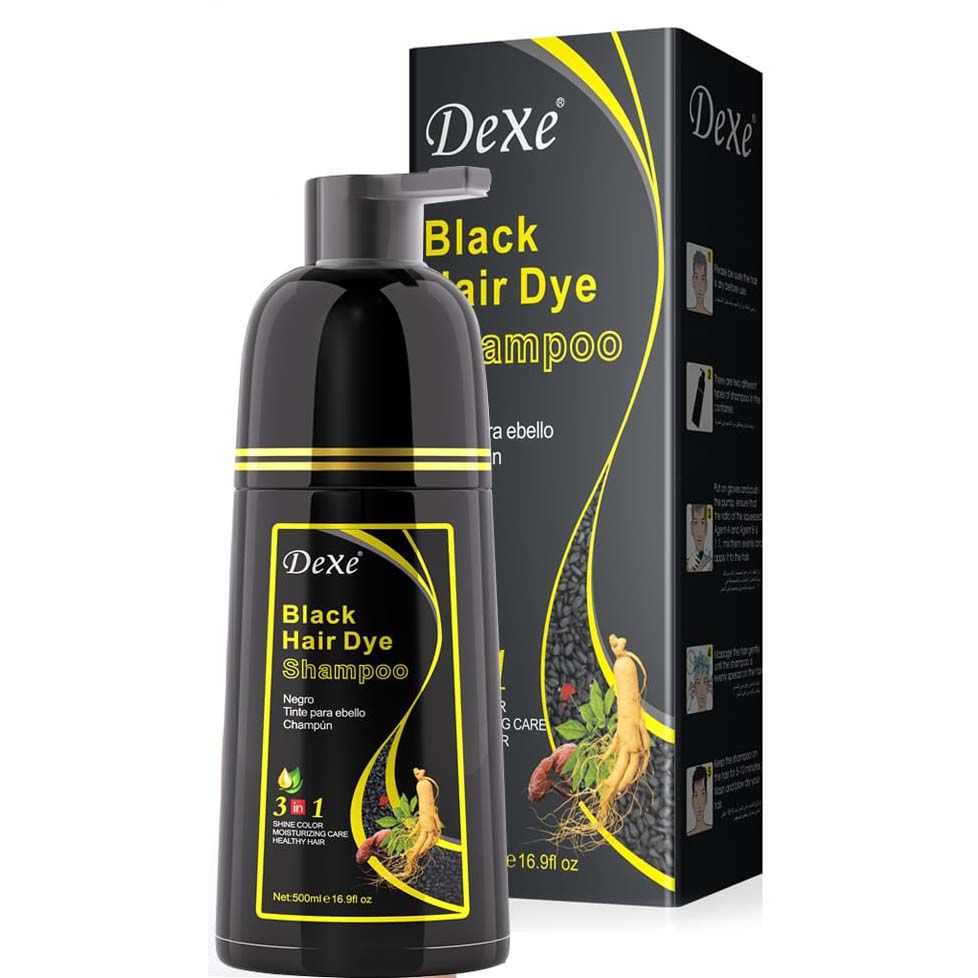 Dexe Health & Beauty Dexe Shampooing Colorant Noir 3-en-1 (500 ml)