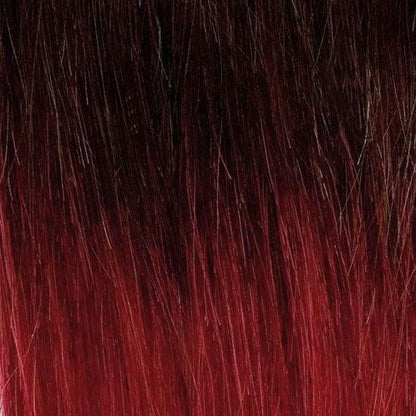 Dream Hair Health & Beauty 12" = 30 cm / Mittelbraun-Burgundy Mix Ombré T4/Burg Dream Hair Weft - Human Hair