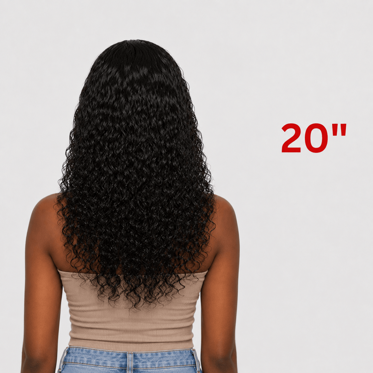 Dream Hair Health & Beauty 20" Dream Hair - Half Wig Deep Wave Natural color 16"/20"