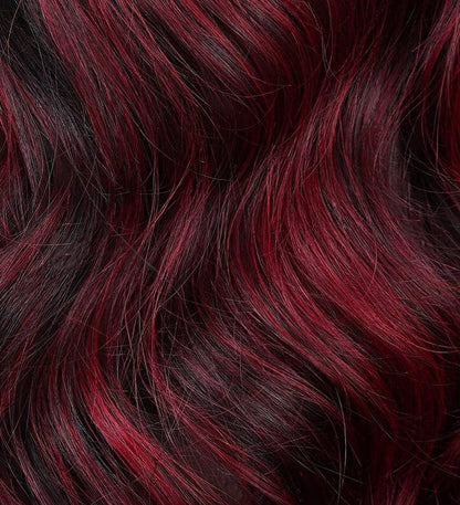 Dream Hair Health & Beauty Schwarz-Rot #P1B/99J Dream Hair Wig HW Therese - Perruque de vrais cheveux