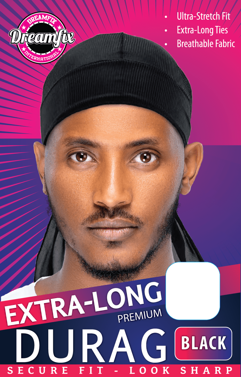 Dreamfix Health & Beauty Black Dreamfix Extra-long Satin Durag