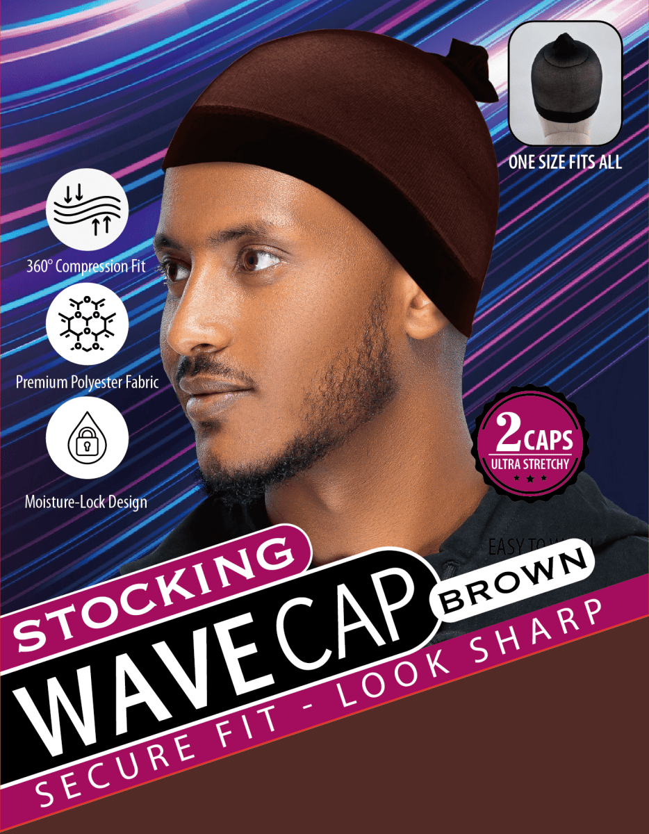 Dreamfix Health & Beauty Brown Dreamfix Stocking Wave Cap 2pcs