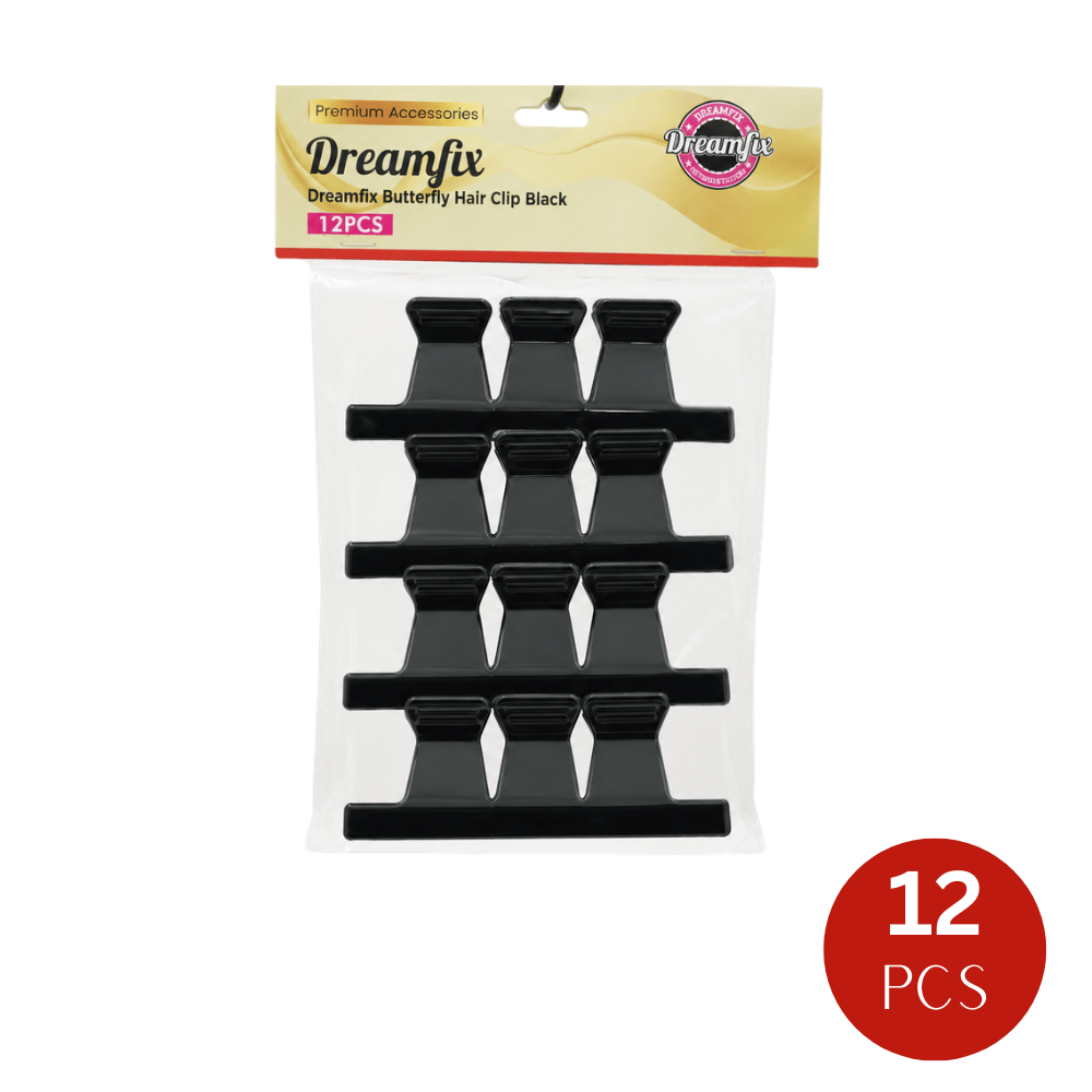 Dreamfix Health & Beauty Dreamfix Butterfly Hair Clip Black (12 pcs)