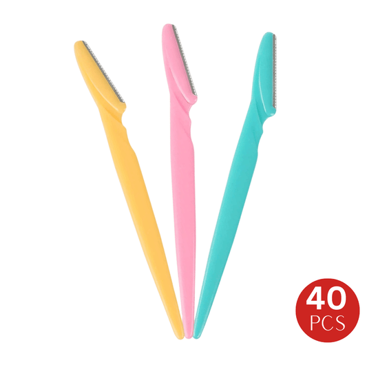 Dreamfix Health & Beauty Dreamfix Eyebrow Razor Jar Pink/Blue/Yellow (40 pcs)