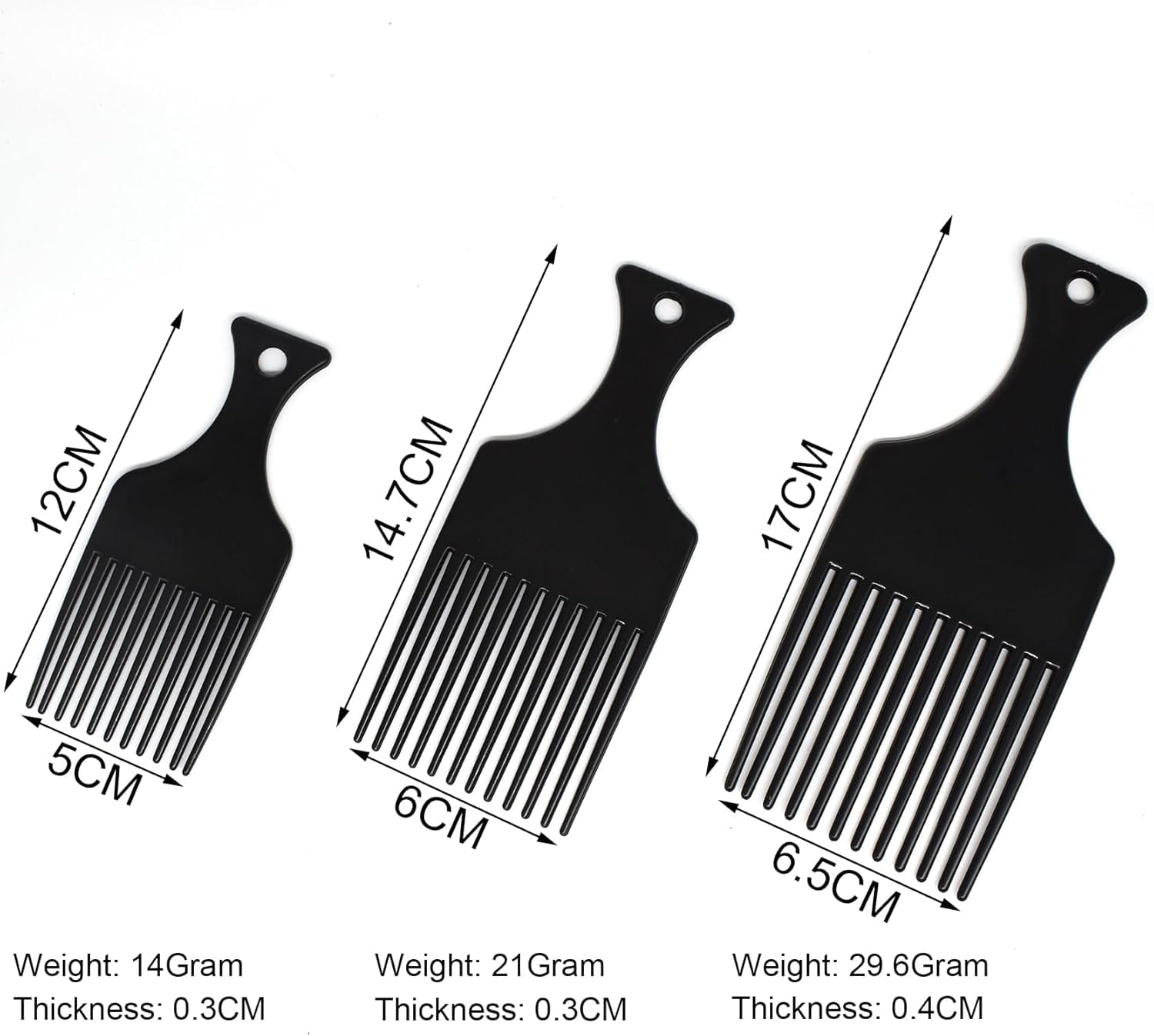 Dreamfix Health & Beauty Dreamfix Hair Pick Comb Set (3 pcs)