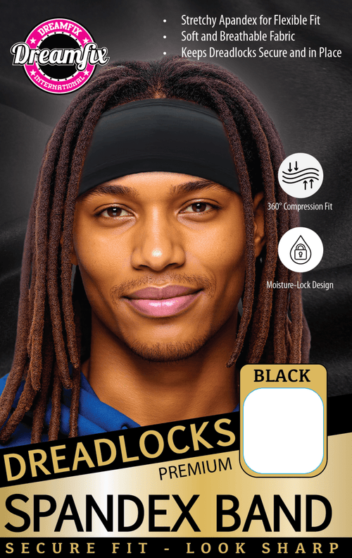 Dreamfix Health & Beauty Dreamfix Spandex Dreadlocks Band Black
