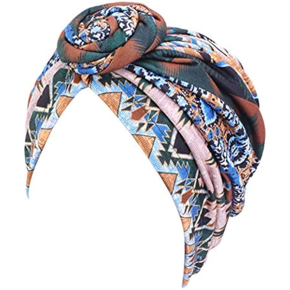 Dreamfix Health & Beauty Geo Green Brown Dreamfix Twist Turban