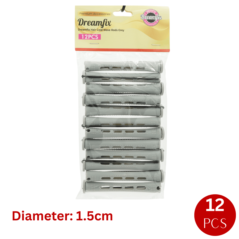 Dreamfix Health & Beauty Grey Dreamfix Hair Cold Wave Rods 12 pcs