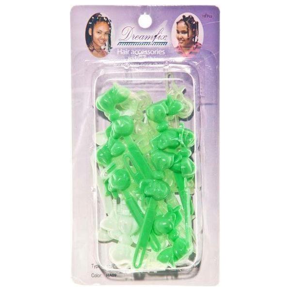 Dreamfix Health & Beauty #Ha09  Green Tone Dreamfix Kids Hair Accessories 18Pcs