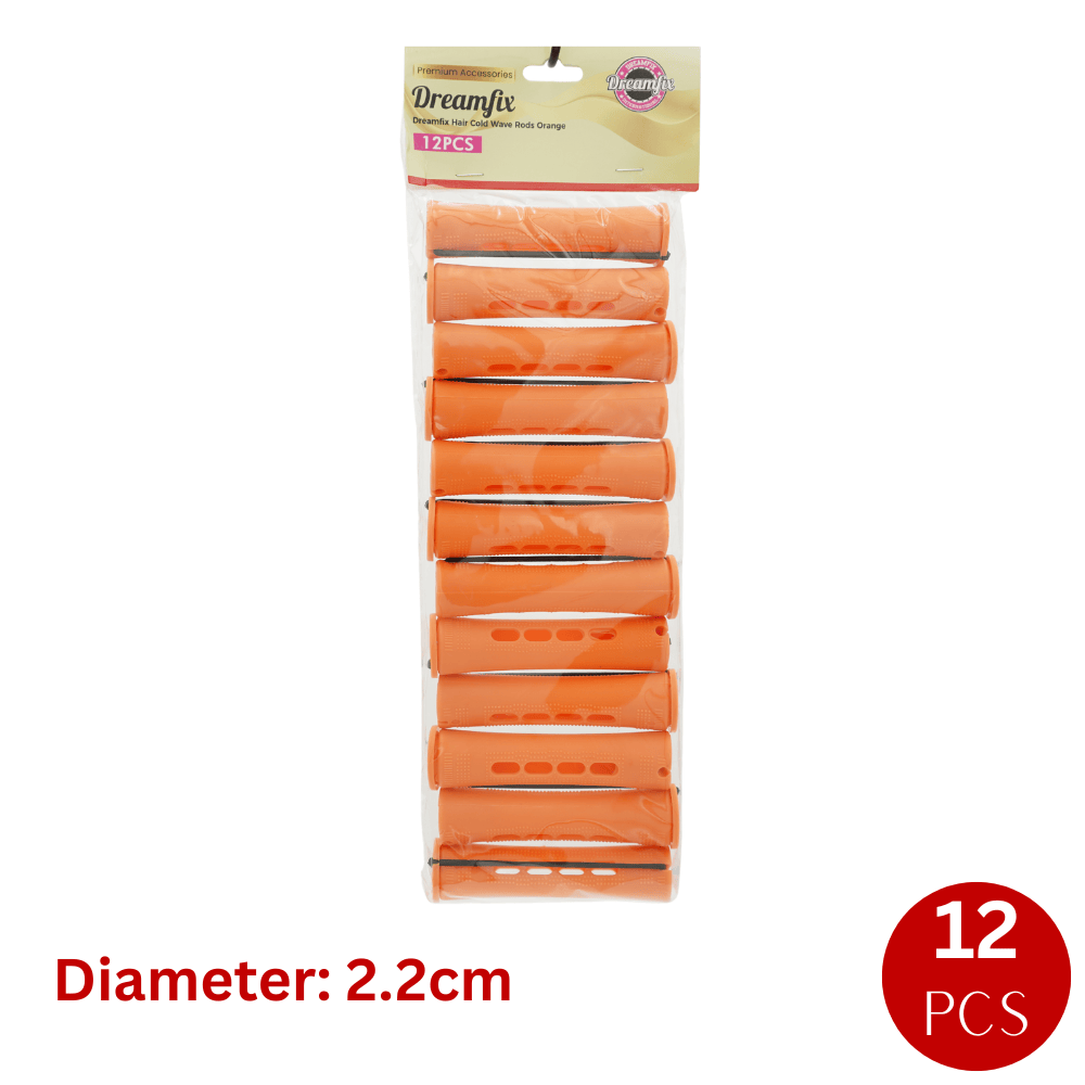 Dreamfix Health & Beauty Orange Dreamfix Hair Cold Wave Rods 12 pcs