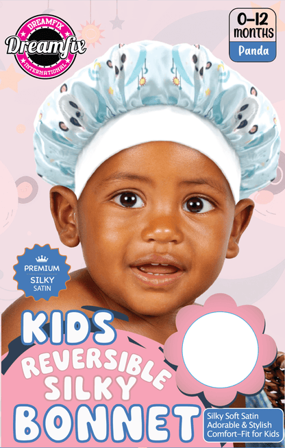 Dreamfix Health & Beauty Panda Dreamfix Kids Reversible Silky Bonnet