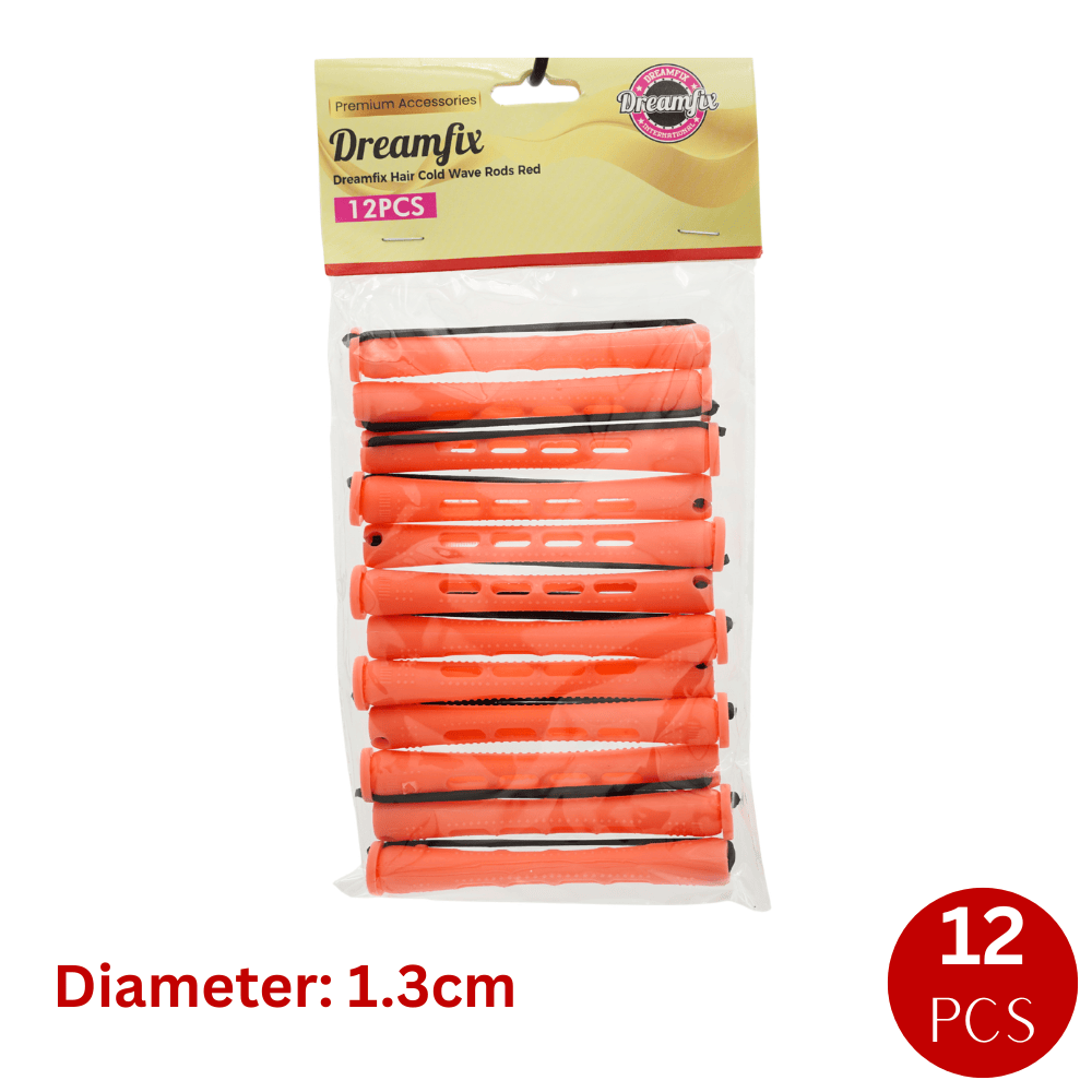 Dreamfix Health & Beauty Red Dreamfix Hair Cold Wave Rods 12 pcs