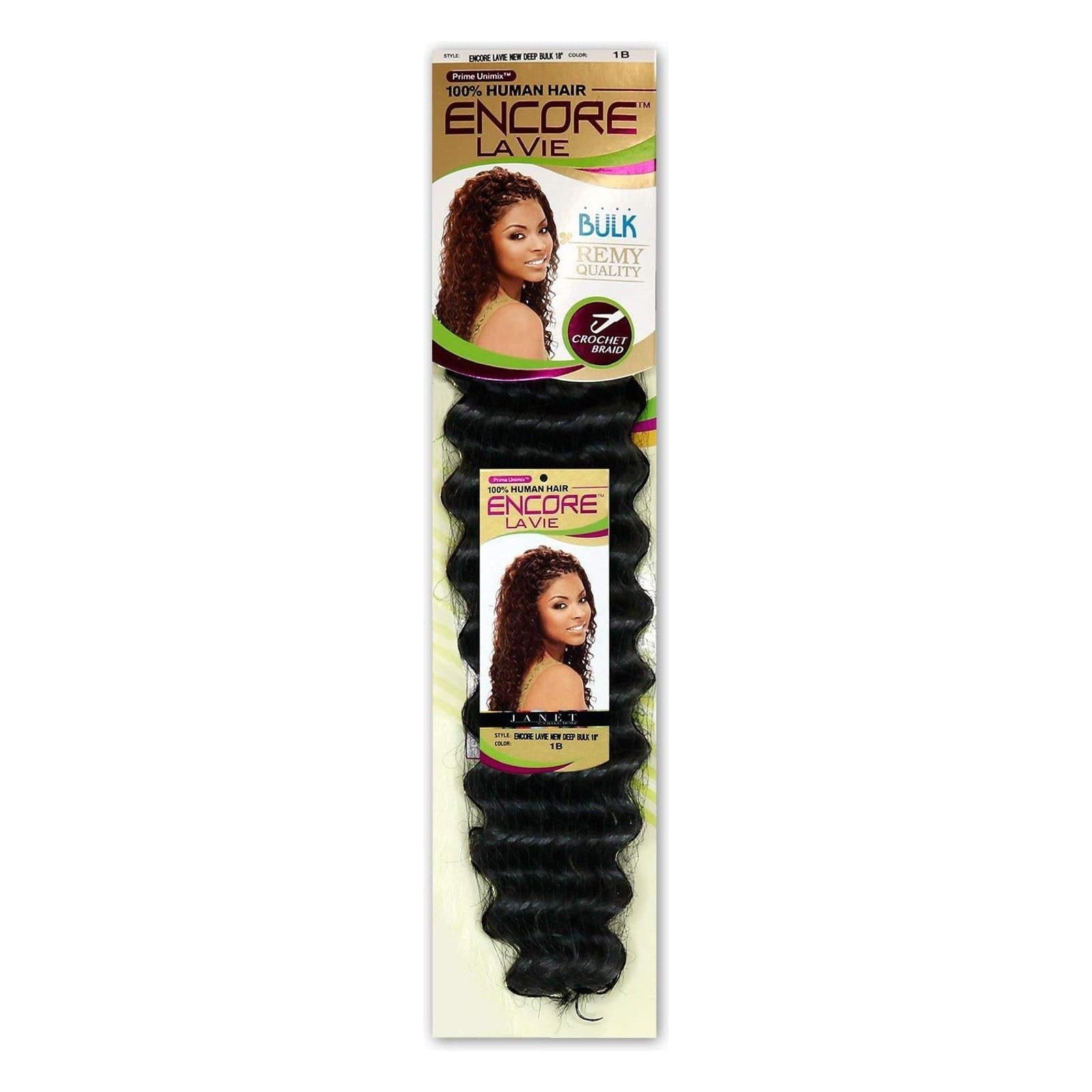 Janet Collection Health & Beauty Janet Collection Encore La Vie New Deep Bulk De vrais cheveux 18"