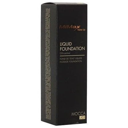 MiMax Health & Beauty Mimax Liquid Foundation J03 Mocca 30ml MiMax MakeUp Liquid Foundation 30ml
