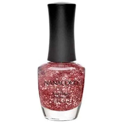 Nanacoco Health & Beauty Large Pink Glitter Classic Nail Polish 15ml