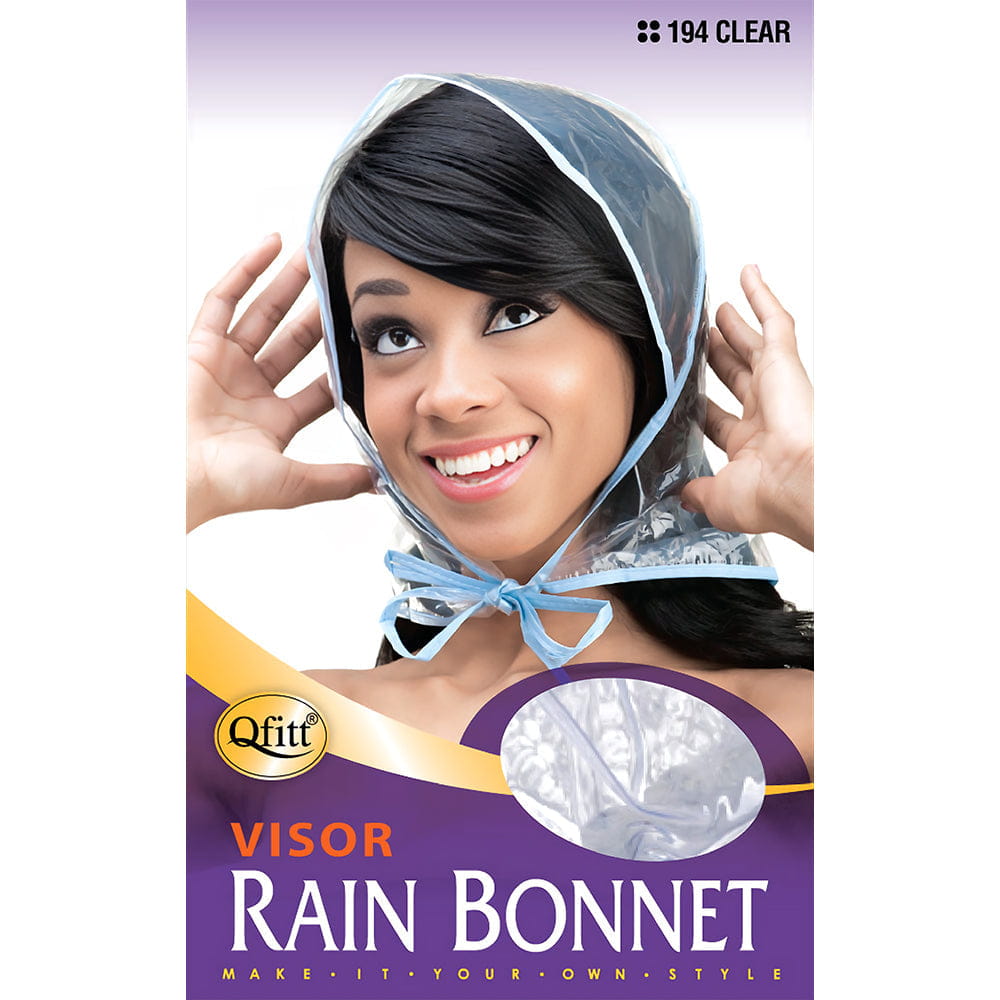 Qfitt Health & Beauty Qfitt Large Rain Bonnet  - Clear