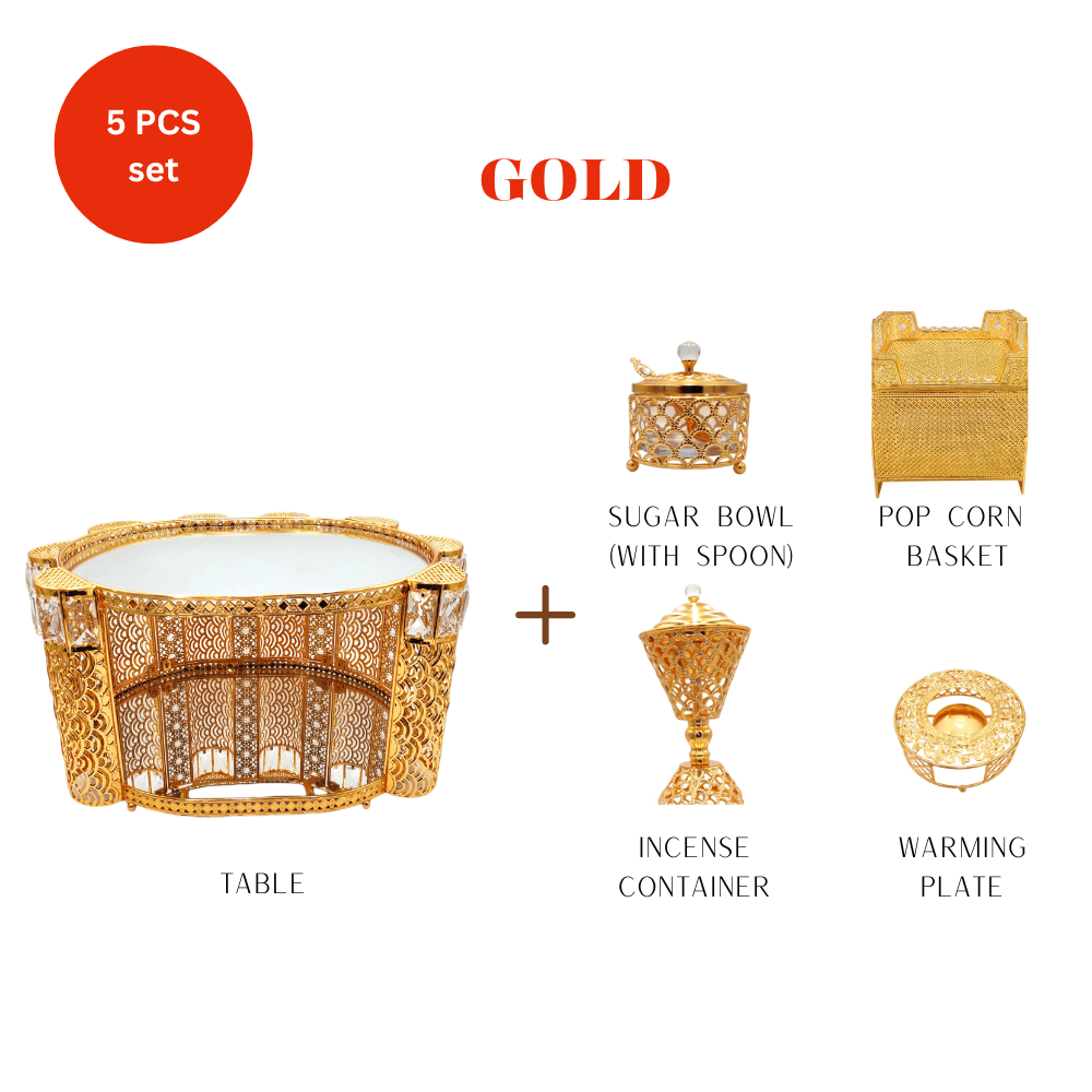 Shewhat Health & Beauty Shewhat 5pcs Rekebot Set Oval 1 (Gold & Silver)