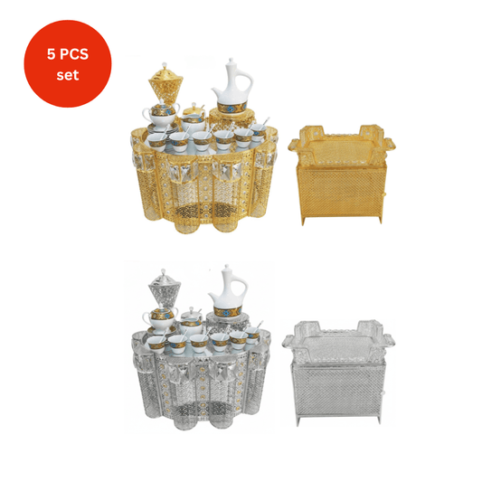 Shewhat Health & Beauty Shewhat 5pcs Rekebot Set Oval 1 (Gold & Silver)