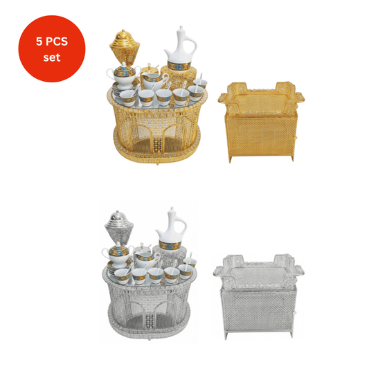 Shewhat Health & Beauty Shewhat 5pcs Rekebot Set Oval 2 (Gold & Silver)