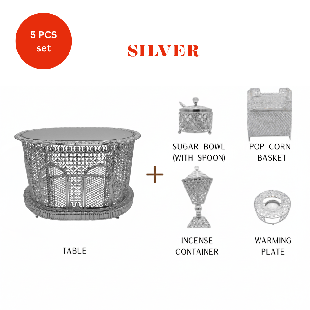 Shewhat Health & Beauty Shewhat 5pcs Rekebot Set Oval 2 (Gold & Silver)