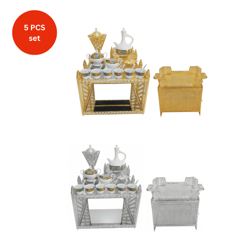 Shewhat Health & Beauty Shewhat 5pcs Rekebot Set Square 1 (Gold & Silver)