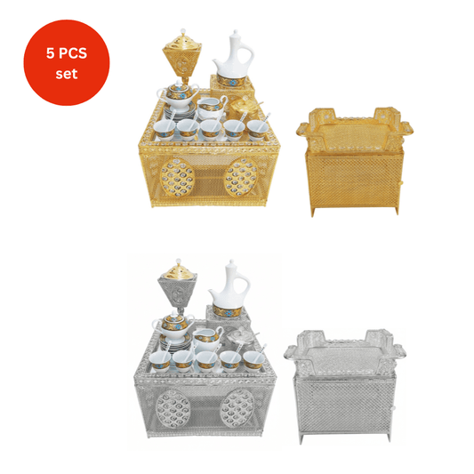 Shewhat Health & Beauty Shewhat 5pcs Rekebot Set Square 2 (Gold & Silver)