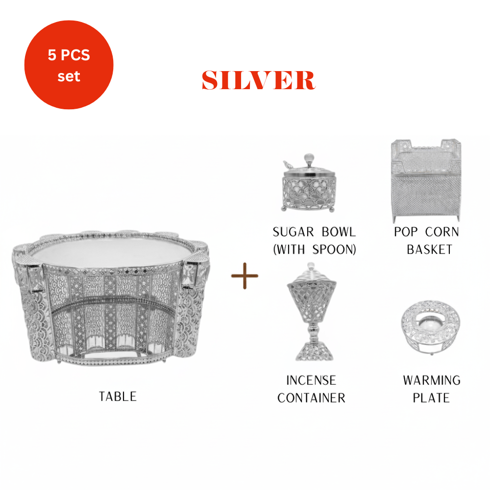 Shewhat Health & Beauty Shewhat 5pcs Rekebot Set Square 2 (Gold & Silver)