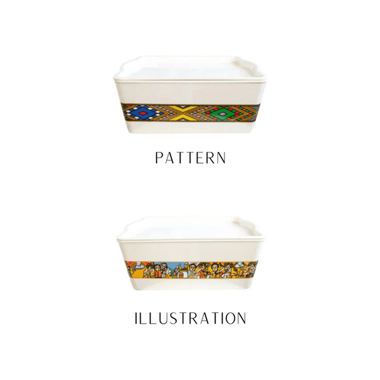 Shewhat Health & Beauty Shewhat Melamine rekebot 40x27x16cm pattern/illustration