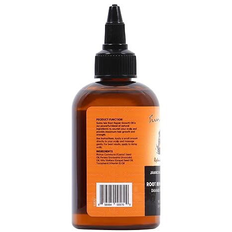 Sunny Isle Health & Beauty Sunny Isle - Huile de ricin noir jamaïcaine pour la réparation et la croissance des racines 4oz